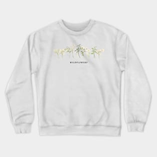 Vintage White Wildflowers Floral Cottagecore Crewneck Sweatshirt